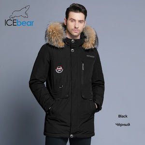 ICEbear 2018 new men's winter down jacket high quality fur collar