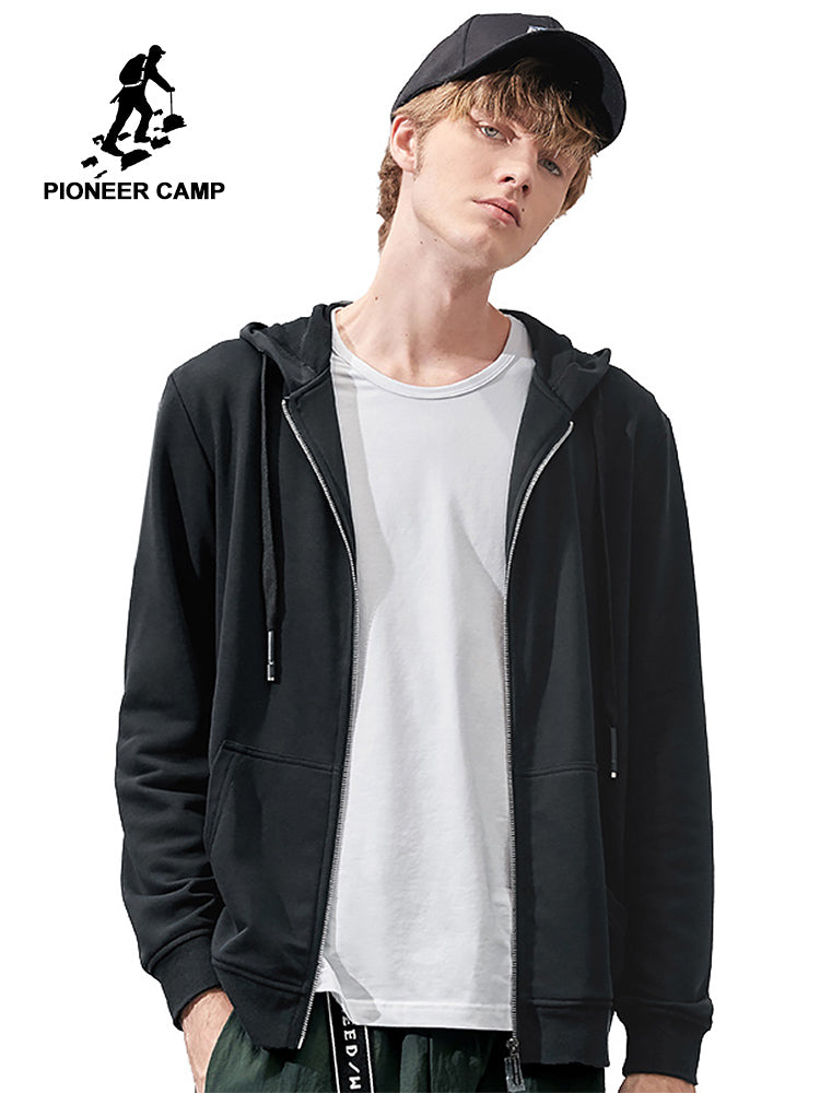 Pioneer camp new solid simple jacket men brand clothing