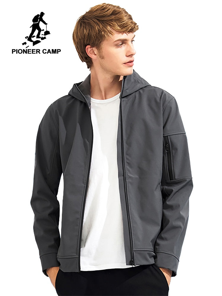Pioneer Camp hooded waterproof jacket men brand