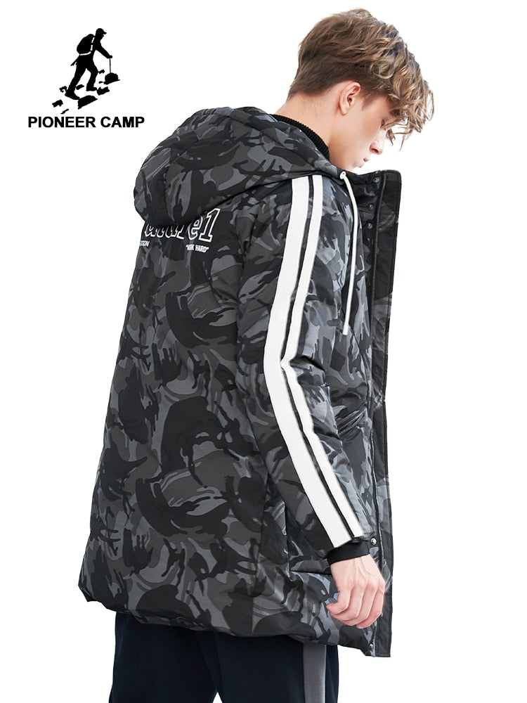 Pioneer Camp camouflage down jacket