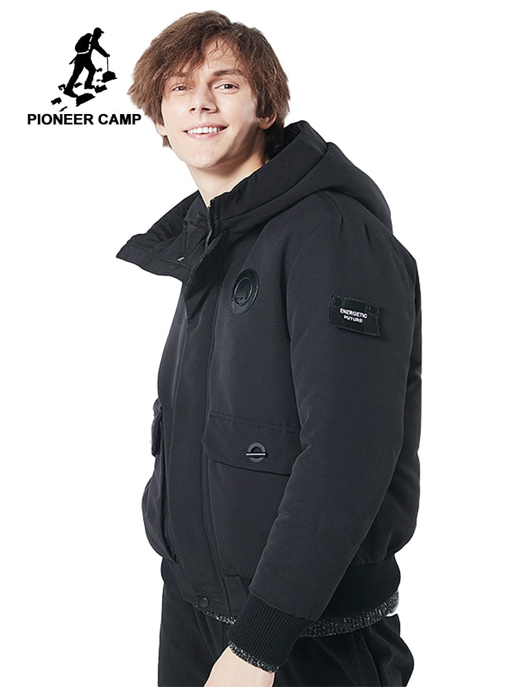 Pioneer camp winter thick down jackets men brand clothing