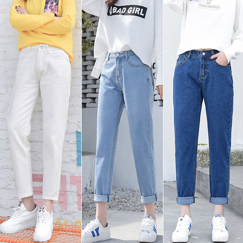 2019 Fashion Ripped Jeans Woman High Waist Boyfriend Jeans For